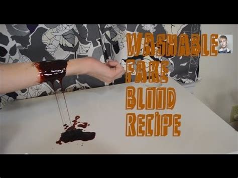 fake blood recipe washes out of clothes|no stain blood washing recipe.